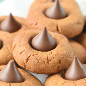 3 Ingredient Peanut Butter Blossom Cookies