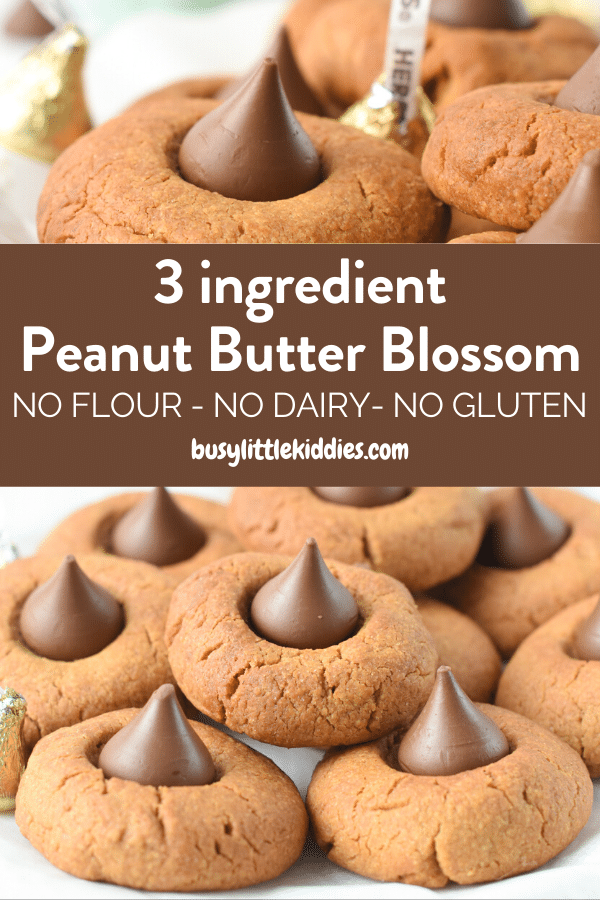 3 ingredient Peanut Butter Blossom