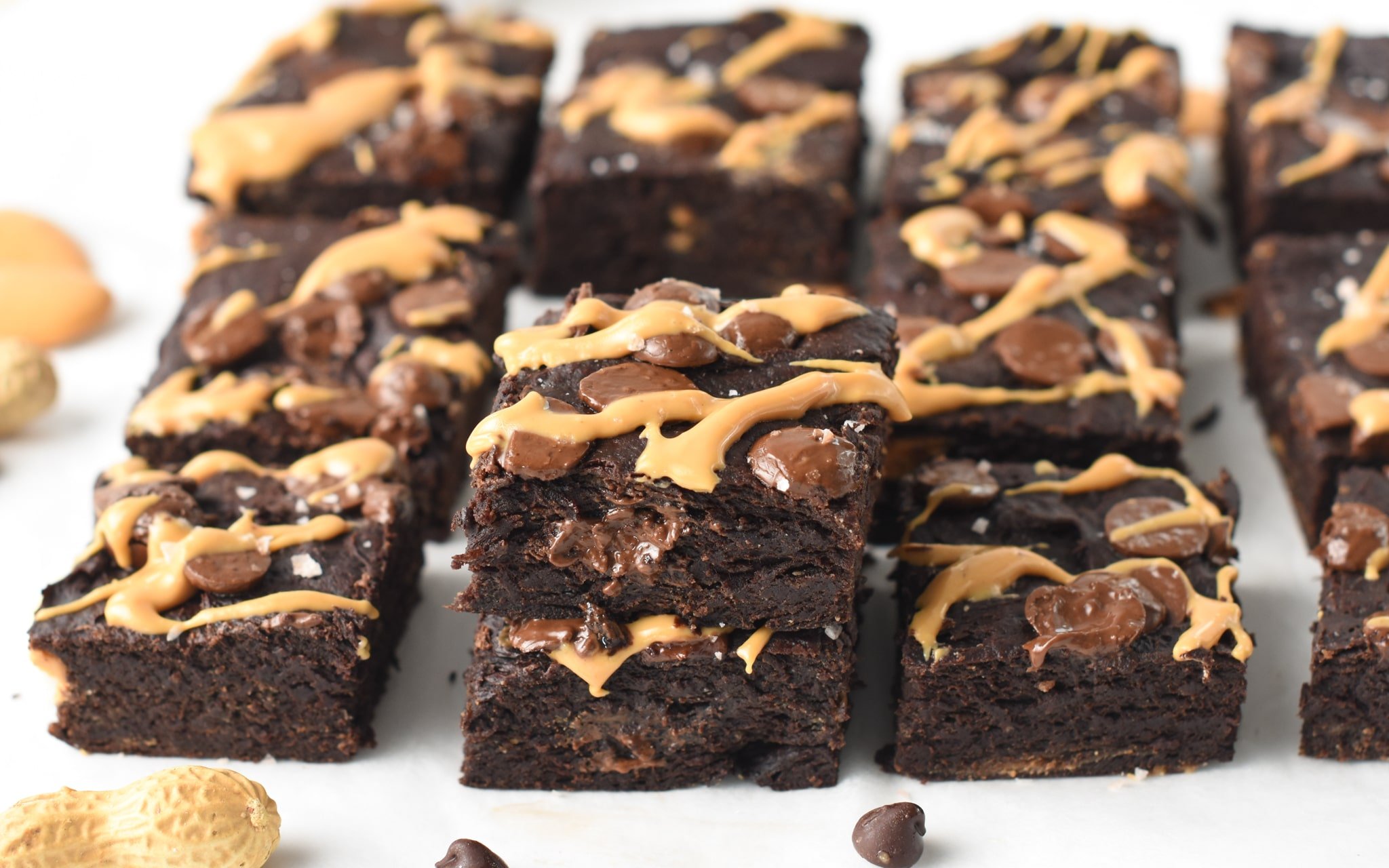 3-Ingredients Peanut Butter Brownies-image