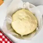 This 3 ingredient Pizza Dough is the most easy high-protein pizza dough you will ever try. It's a yeast free dough for busy pizza nights.