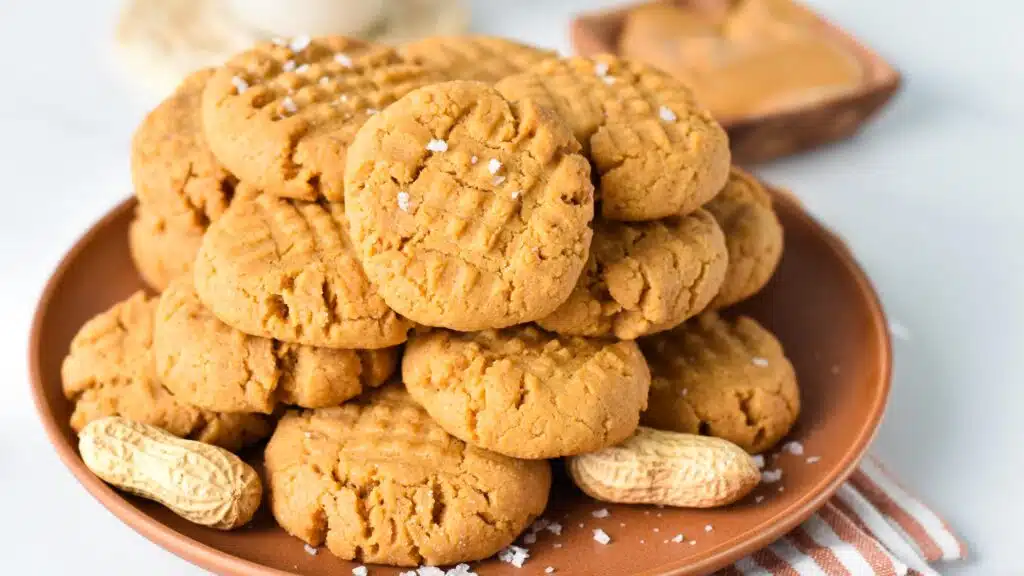 These 4 ingredient Peanut Butter Cookies are the easiest cookies for peanut butter lovers, ultra crunchy and ready in 20 minutes.Plus, these are flourless, gluten-free and dairy-free and the best allergy-friendly peanut butter cookies to share