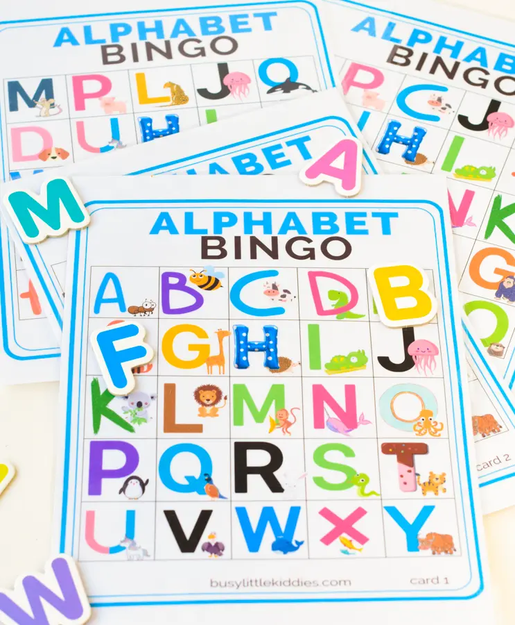 Alphabet bingo free printable