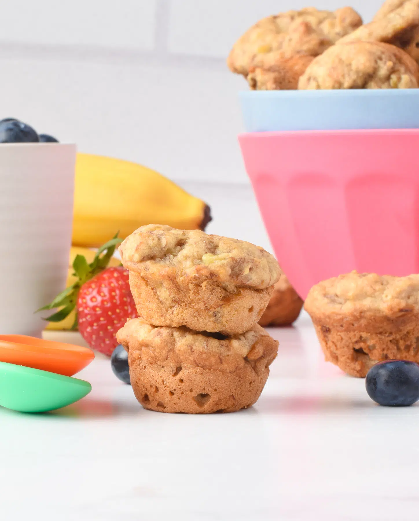 Baby Led Weaning Muffins with banana and baby Cereal no sugar vegan busy little kiddies