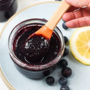 Blueberry Puree for drinks babies 3 ingredient no sugar BLW busylittlekiddies