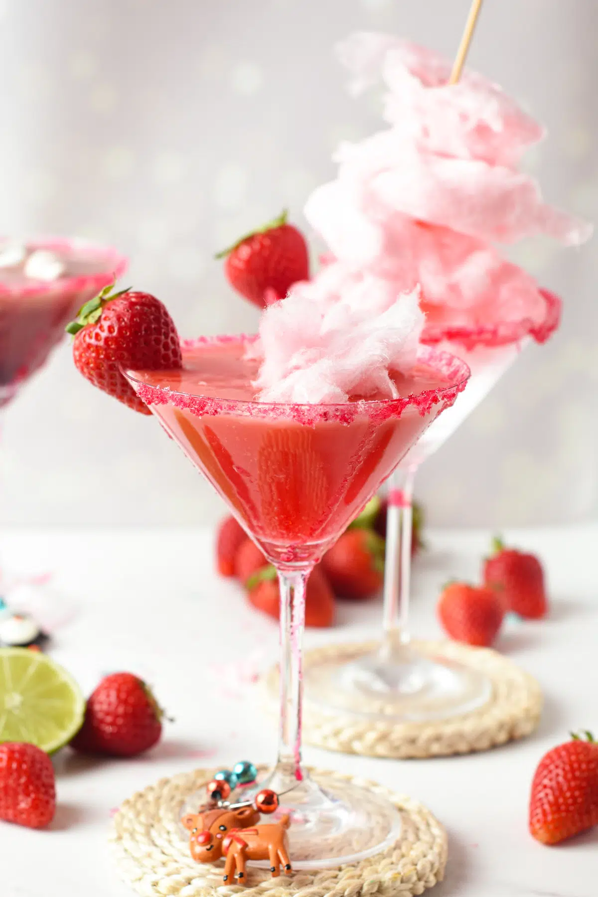 Cotton Candy Mocktails Non alcoholic Drink Cocktail for kids new year birthday party food