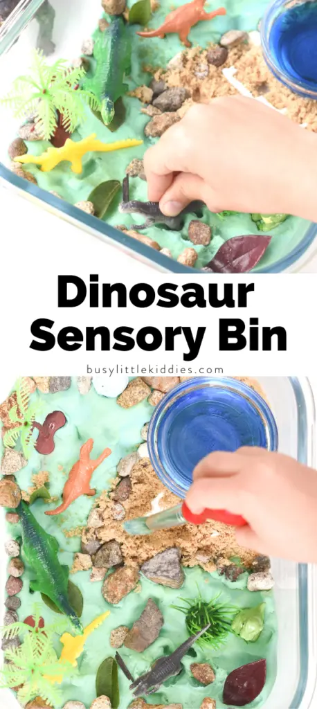 Dinosaur sensory bin Dinosaur sensory bin
