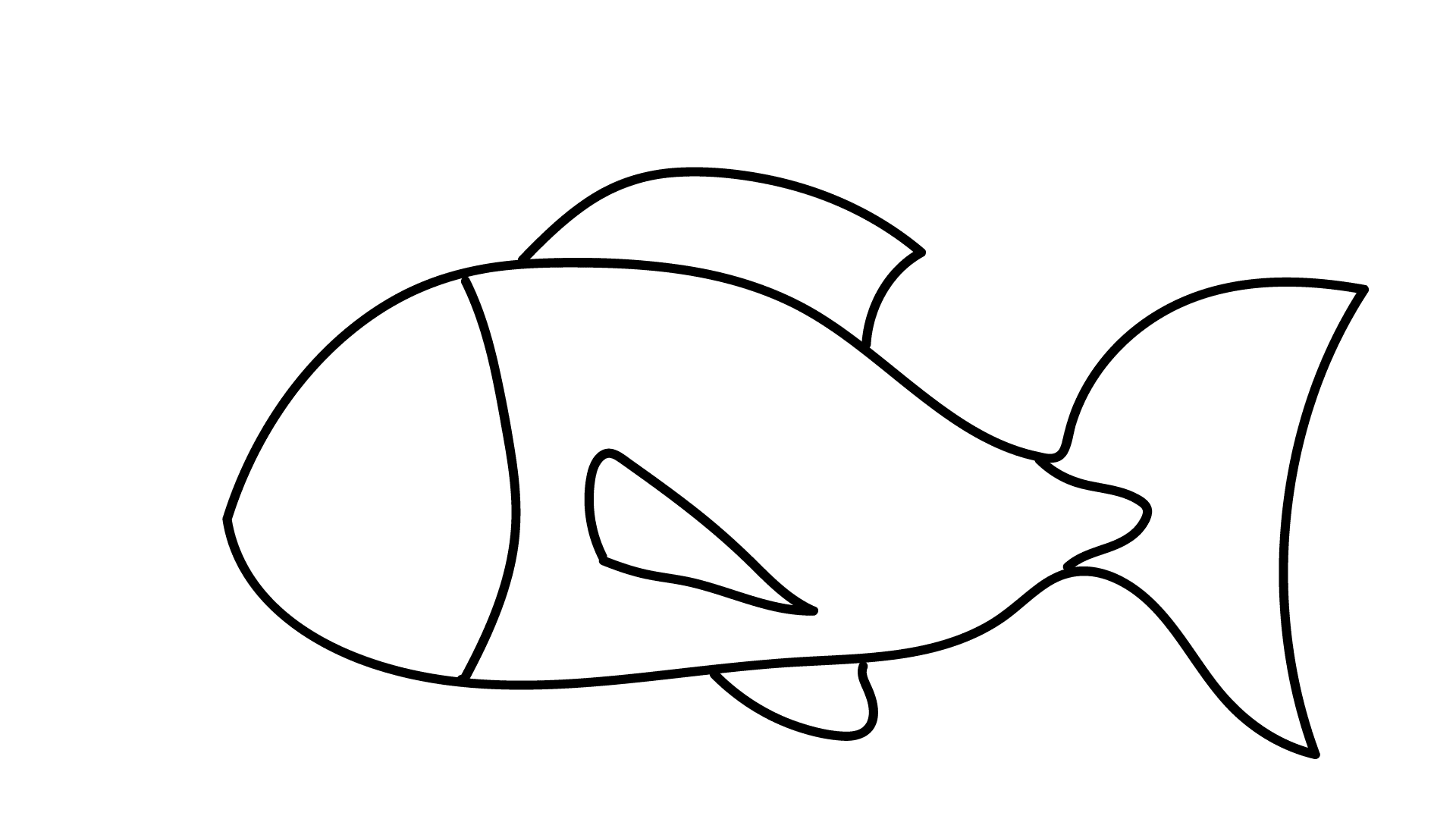 How to draw a fish - Step 3