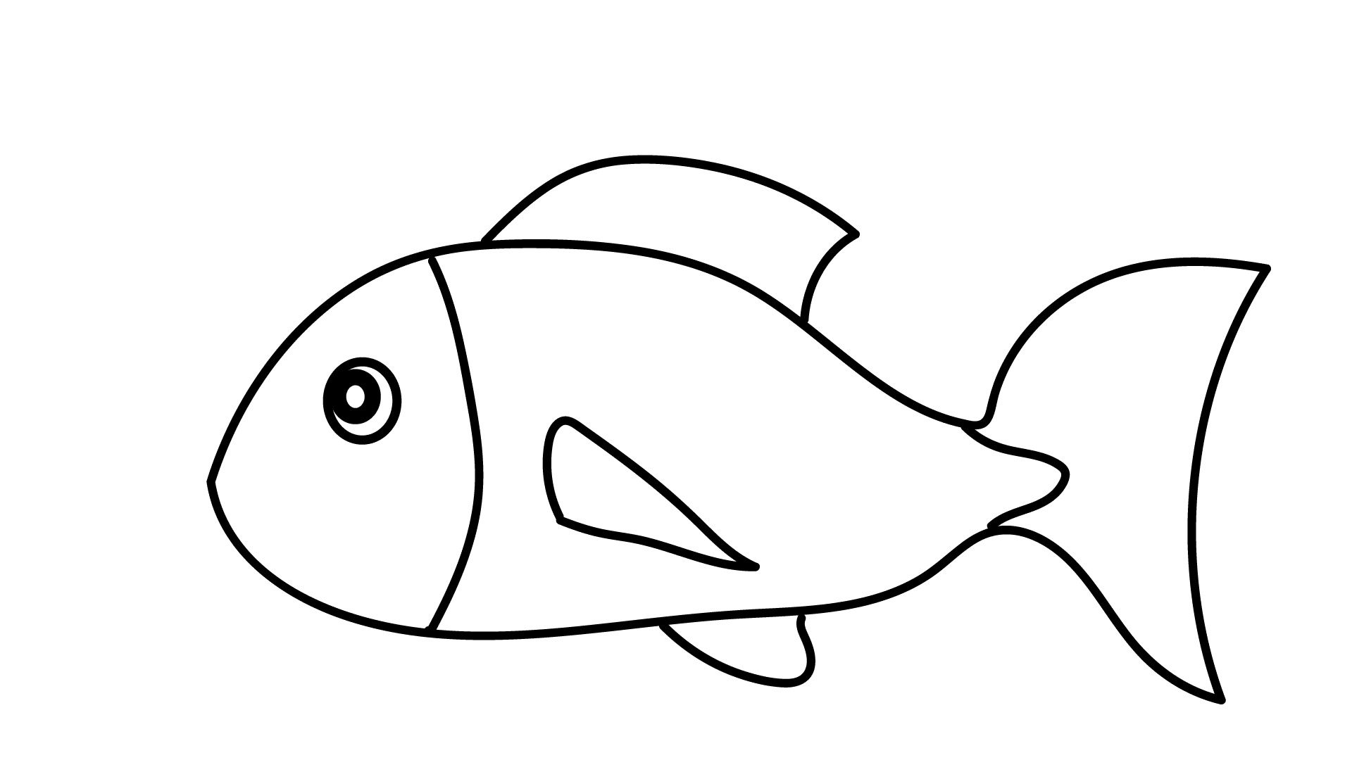 How to draw a fish - Step 4