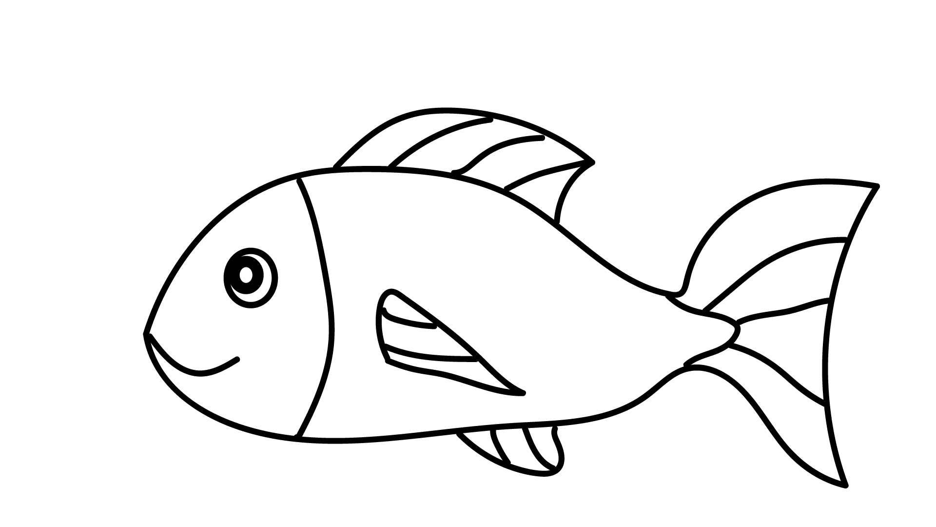 How to draw a fish - Step 5