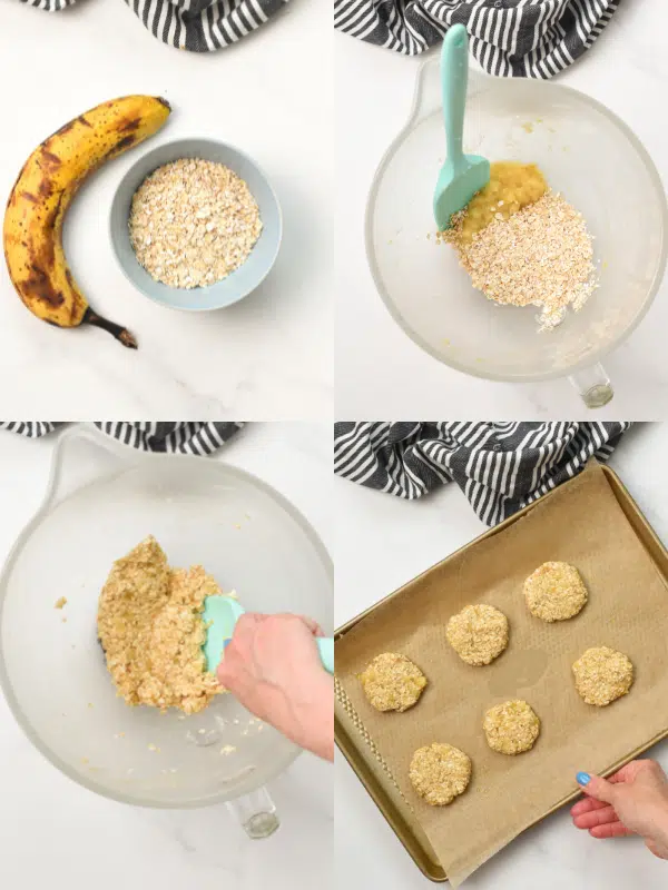 How to make 2 ingredient Banana Oatmeal Cookies