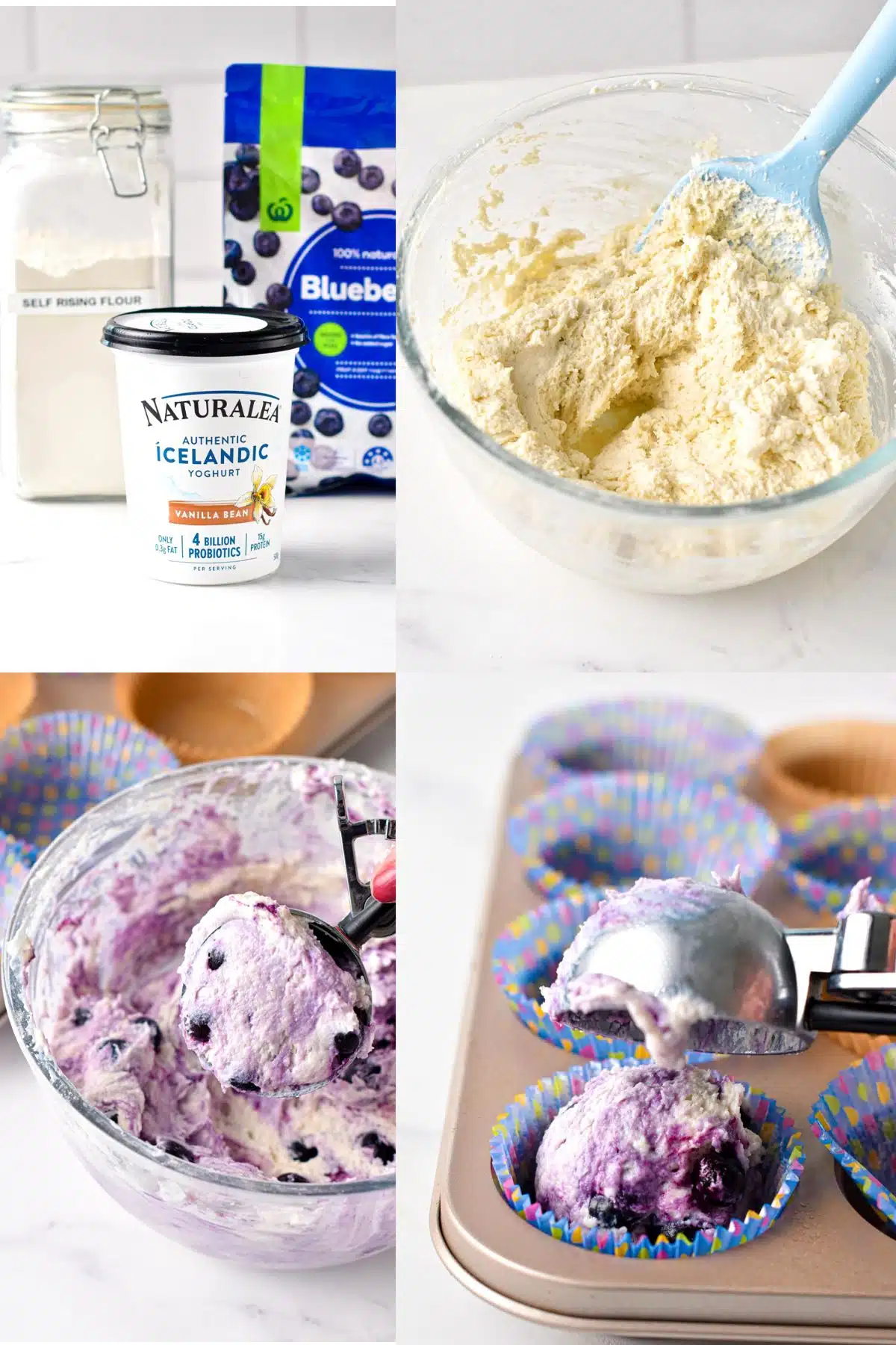 How to make 3 ingredients blueberry muffins