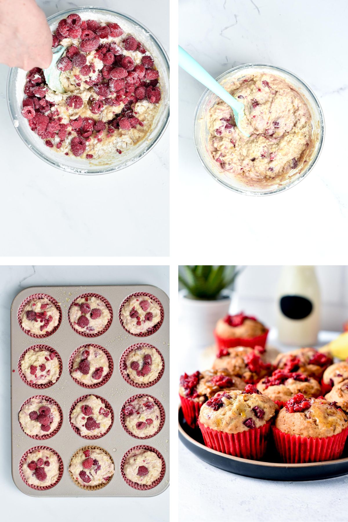 How to make Banana Raspberry MuffinsHow to make Banana Raspberry Muffins