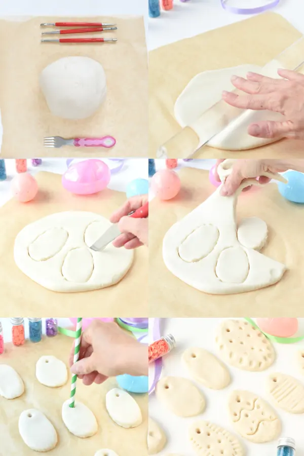 How to make Salt dough Easter eggs ornaments
