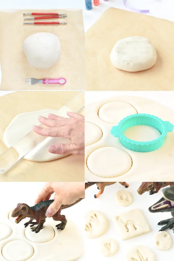 How to make Salt dough dinosaur fossils