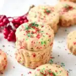 These Homemade Jingles Cookies are delicious buttery shortbread with a touch of anise extract and lovely red and green sugar sprinkles. They are the perfect holiday shortbread for Christmas.