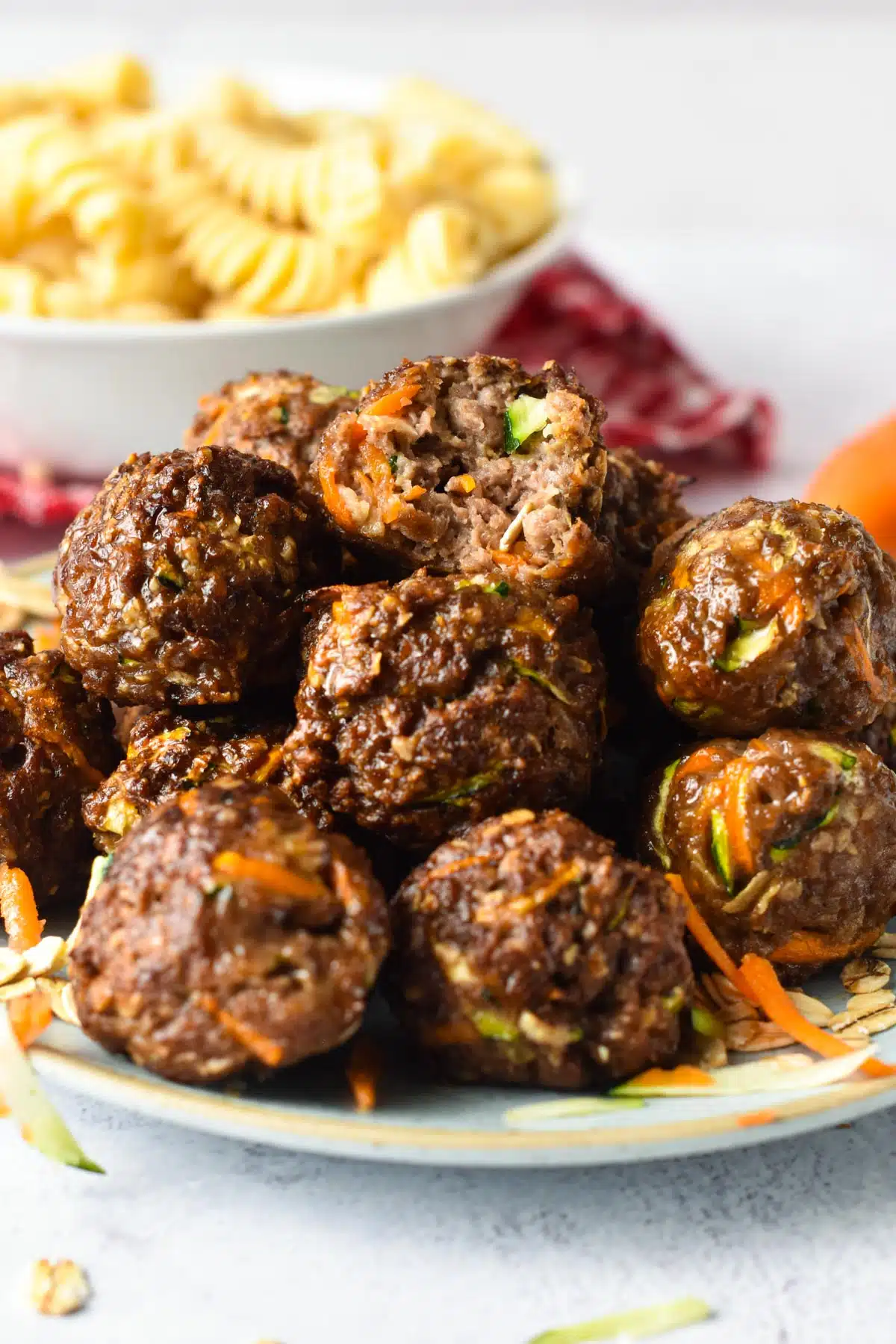 a stack of homemade meatballs for dogs