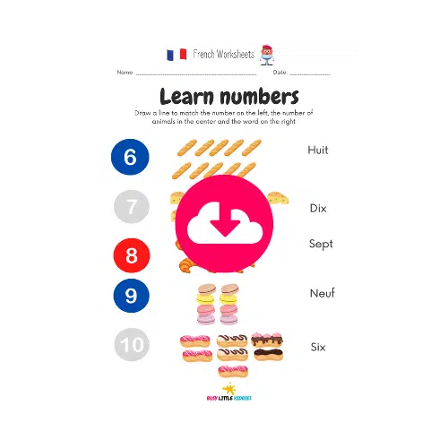 Numbers in French Worksheet