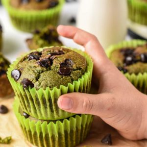 Spinach Chocolate Chip Muffins