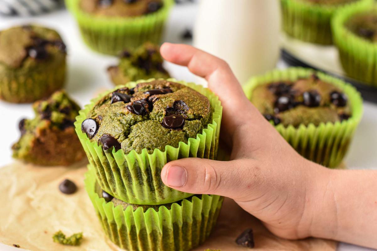 Spinach Chocolate Chip Muffins (EggFree) Busy Little Kiddies