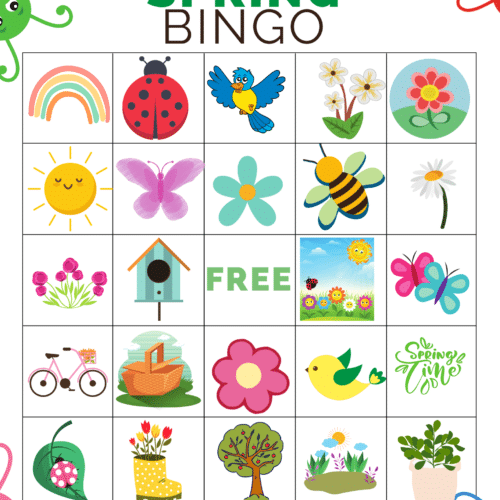 Spring Bingo printable