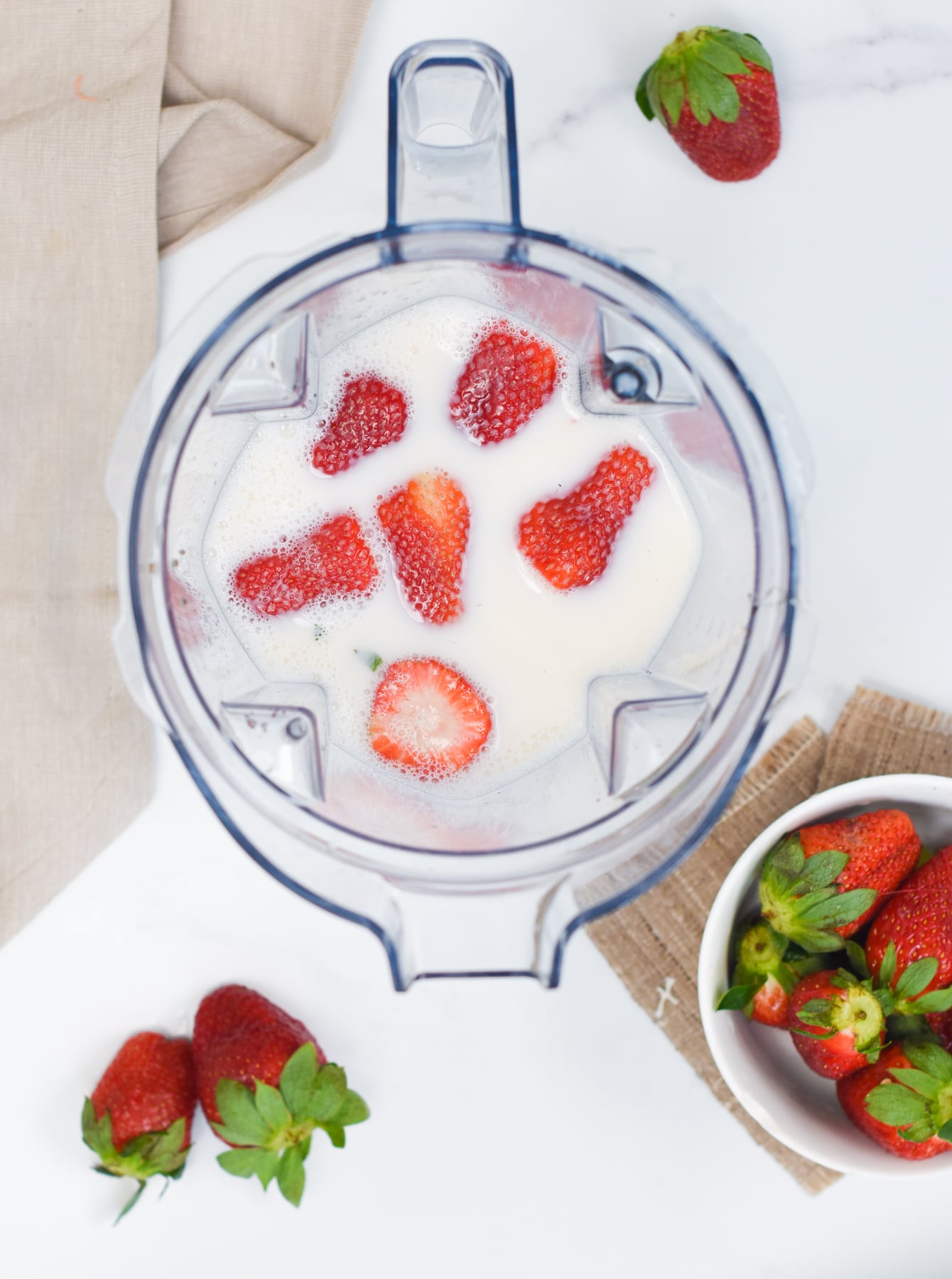 Strawberry Milk in a blender