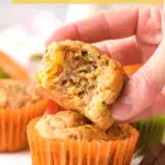 These Zucchini Carrot Apple Muffins are easy, healthy muffins for kids packed with 3 fruits and vegetables for a boost of vitamins. Plus, these are easy to freeze and make ahead to prepare lots of healthy snacks.