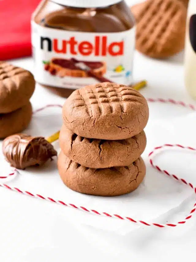 3 ingredient Nutella Cookies-10