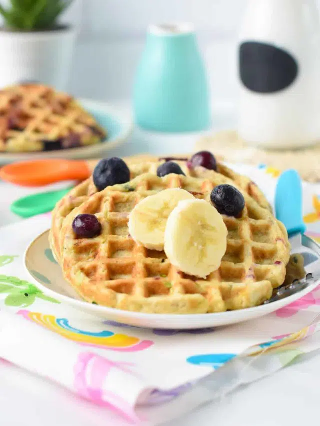 Baby Waffles (With Fruits & Veggies)