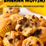 mini banana chocolate chip muffins
